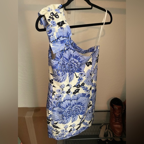 Plenty Frock by Tracy Reese, one shoulder short floral dress, size 10, NWT - Picture 2 of 5